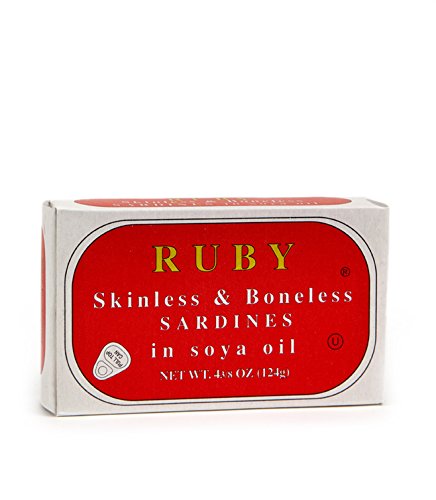 Ruby Skinless & Boneless Sardines 4/38 0z can
